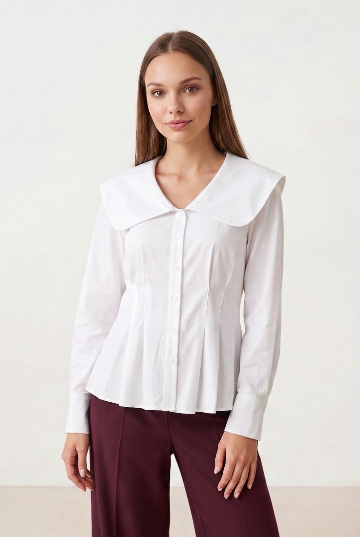 White Crepe Shirt