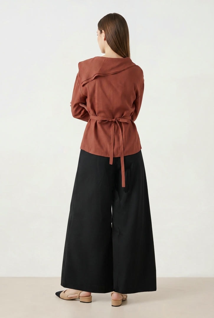 Burgundy Tencel Blouse