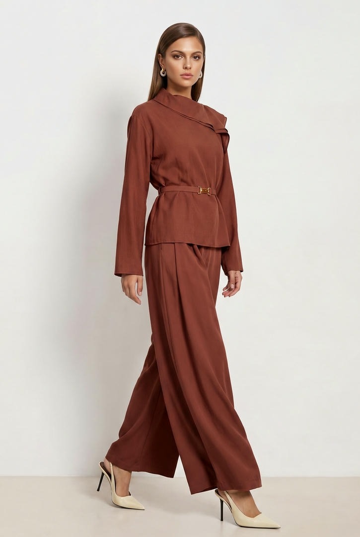 Burgundy Culotte Pants