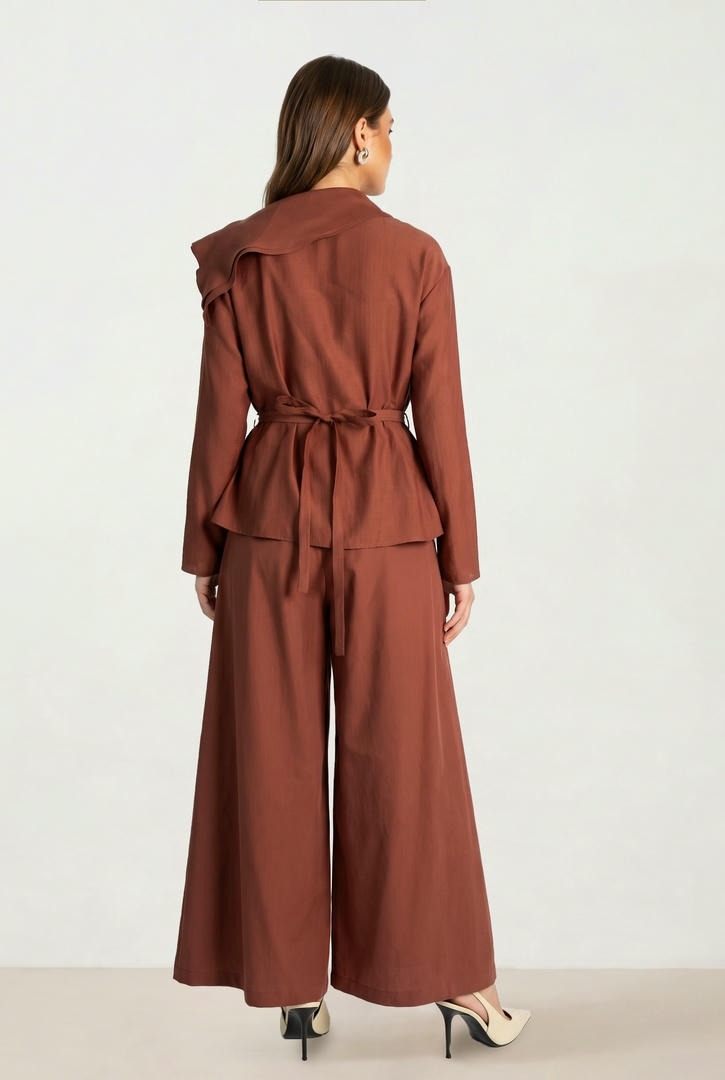 Burgundy Culotte Pants