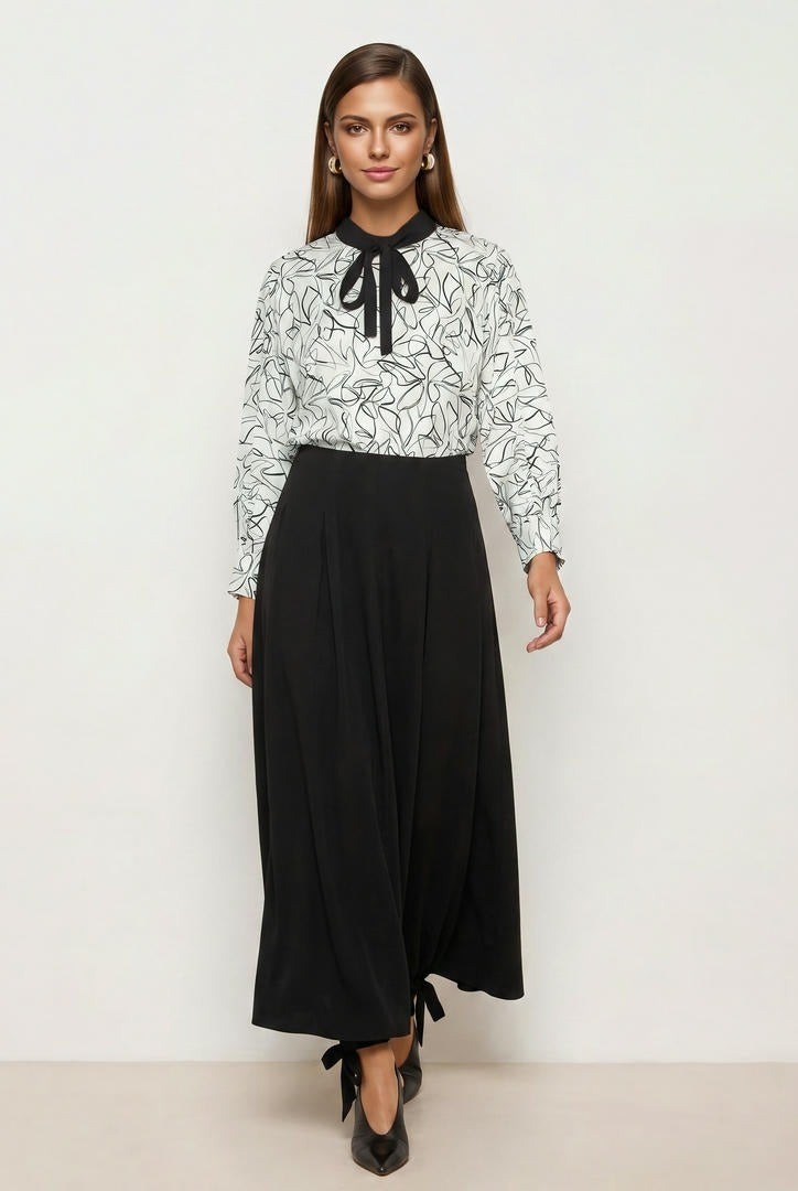 Printed Crepe Top