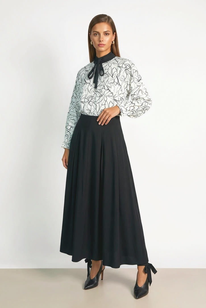 Printed Crepe Top