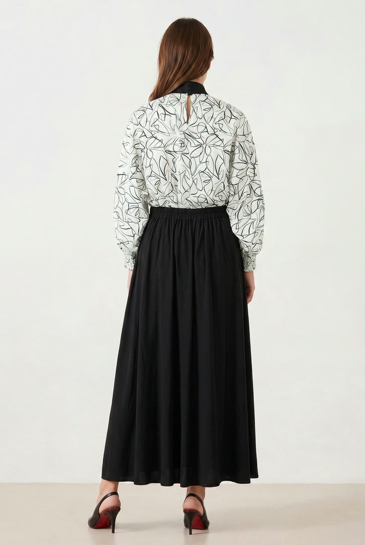 Printed Crepe Top