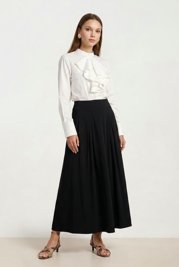 White Ruffle Shirt
