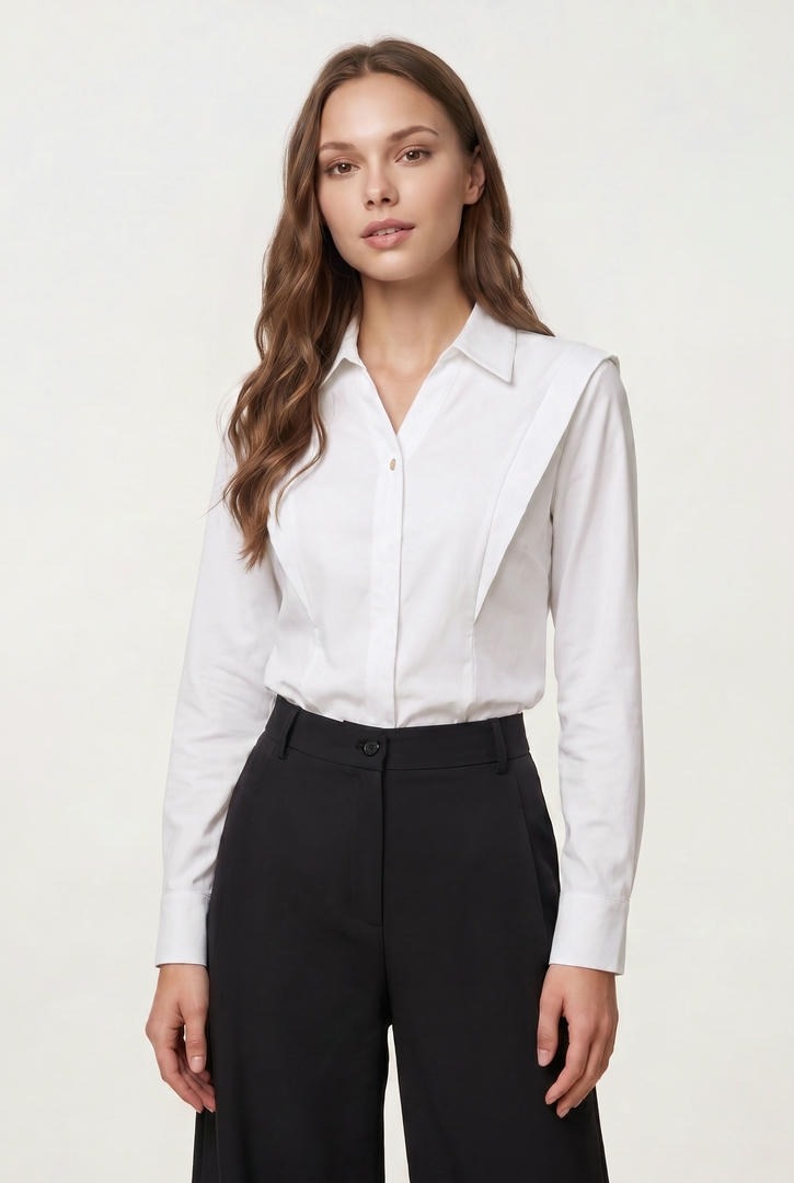 White Crepe Shirt