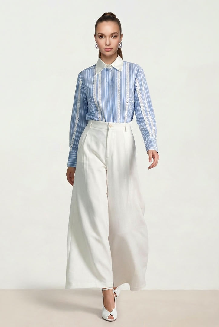 White Culotte Pants