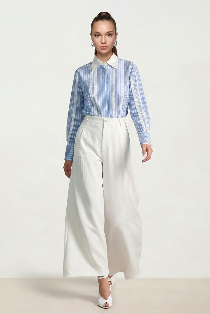 White Culotte Pants