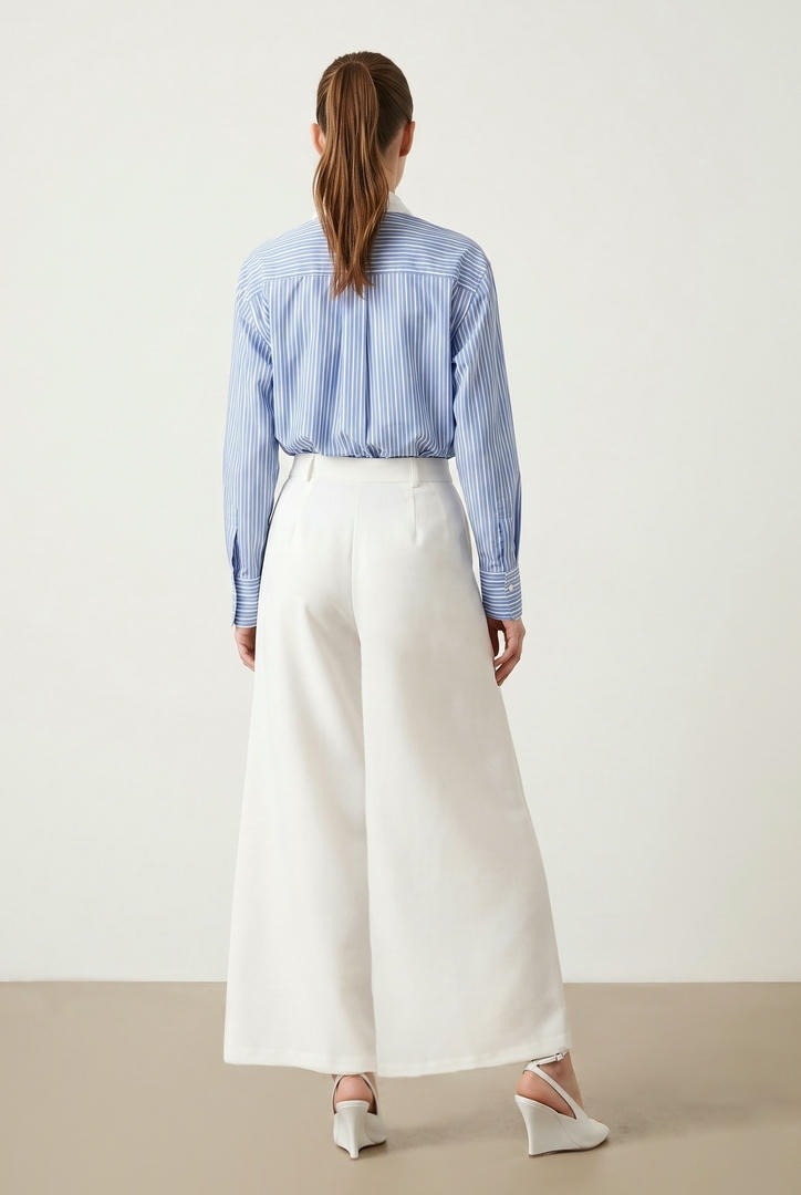 White Culotte Pants